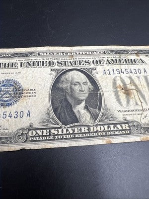 1928 $1 One Dollar Funny Back Silver Certificate Cull Very Circ Damaged Ugly #30