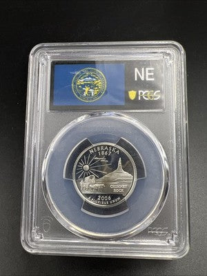 2006 S Nebraska State Statehood Silver Quarter Coin PCGS PR69 DCAM #264