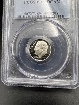 2009 S 10c Roosevelt Clad Copper Nickel Dime Coin PCGS PR69 DCAM #898