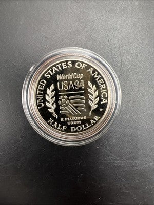 1994 FIFA World Cup Soccer Proof Commemorative Half Dollar Coin in Capsule #a