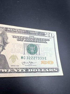 2013 $20 FRN Federal Reserve Note XF EF Extra Fine Circ Neat Serial # 32227333