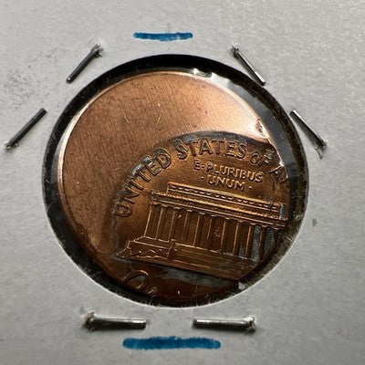 ND 198x 1c Lincoln Memorial Cent Penny 70% Off Center UNC SKU#AS