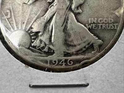 1946 50c Walking Liberty Silver Half Dollar Coin G / VG Details DDO Double Die