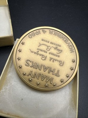 Ronald Reagan A New Beginning Many Thanks Medallic Art Co Large Medal Gem UNC