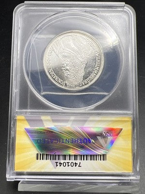 1955 G 5M West Germany Baden 5 Five Marks Silver Coin ANACS MS62 #041