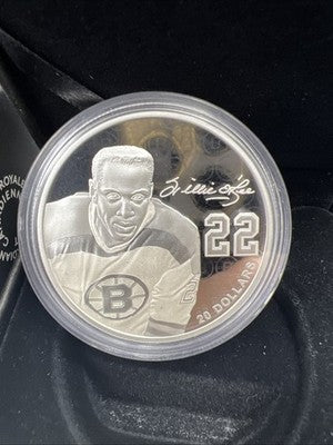 2020 Willie O'Ree Bruins Canada $20 1 Oz Silver Proof Coin NHL Hockey w/ Box COA