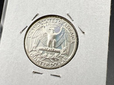 1964 25c Proof Washington Silver Quarter Coin Gem Proof Neat Toning - Blazer!