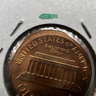 1988 1c Lincoln Memorial Cent Penny Broadstrike 5% Off Center BU UNC SKU#AM