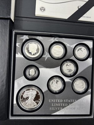 2017 Limited Edition US Silver Proof Set Complete w/ Box COA sk#A