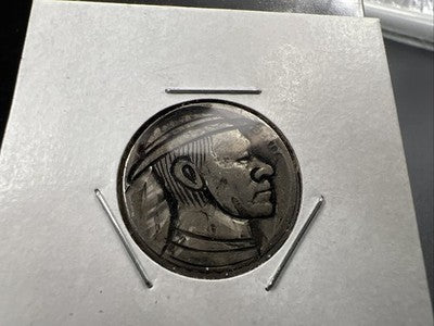 Hobo Buffalo Nickel Coin Modern Carving SKU#C
