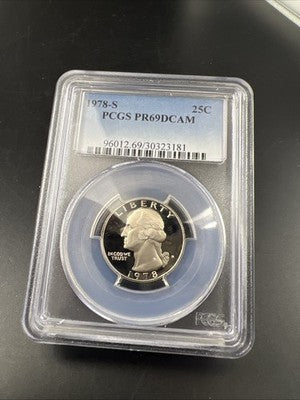 1978 S 25c Washington Clad Quarter Gem Proof Coin PCGS PR69 DCAM #181
