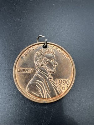Large 1-2  Inch Novelty Coin/Pendant/Paperweight 1996 D Lincoln