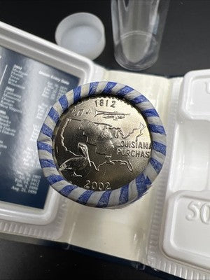 US Mint Certified 2002 P Louisiana State Statehood Quarter Roll BU UNC