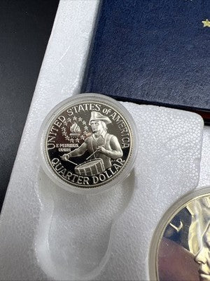 1776 - 1976 S US Mint Proof Silver Bicentennial 3 Coin Set 40% Silver w/ Box S#4