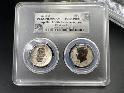 2019 S Apollo 11 50th Anniversary Set First Strike PCGS PR70 Reverse Proof