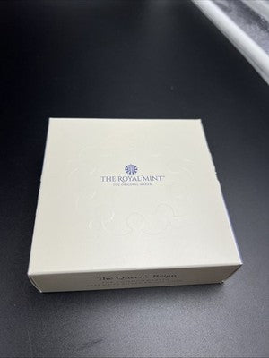 2022 United Kingdom Queen Elizabeth's Reign Proof 5 Pounds Silver Coin w Box COA