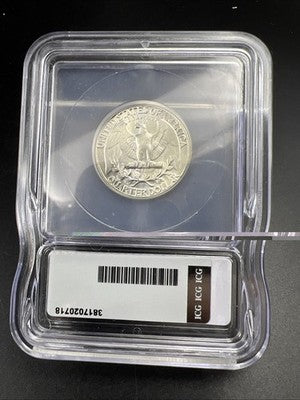 1961 P 25c Washington Silver Quarter Coin ICG MS66