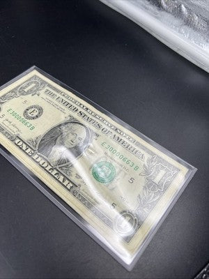 Lot of 3 2017 $1 Low Repeat Serial # FRN Notes #0000767 #0300800 #3000663 Circ