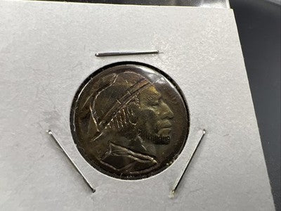 Hobo Buffalo Nickel Coin Modern Carving SKU#K