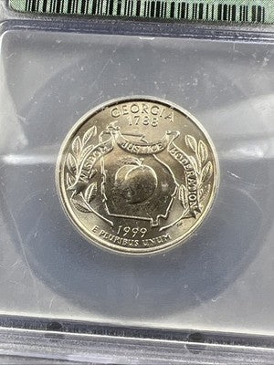 1999 D Georgia State Statehood Quarter Coin MS66 ICG #18