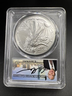 2022 ASE American Silver Eagle David Bowers Signature Boston Gallery PCGS