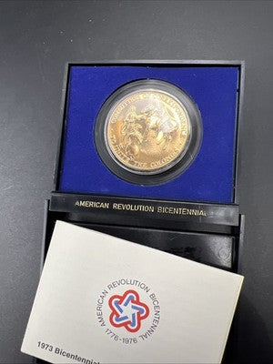 1973 American Revolution Bicentennial Samual Adams Patrick Henry Bronze Medal