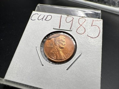 1985 P 1c Lincoln Memorial 1c Penny Coin Major Die Cud Error CH/Gem BU UNC sku#2