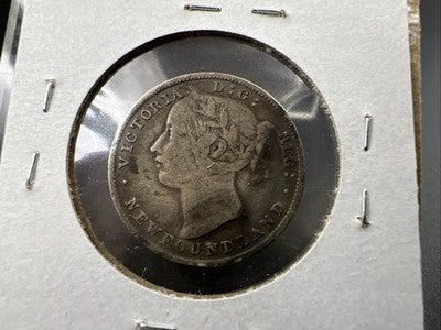 1894 Newfoundland Canada 20c Twenty Cents Silver Coin CH AG About Good / G