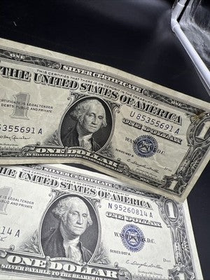 Lot of 3 1957 $1 One Dollar Blue Seal Silver Certificates VF Very Fine #329