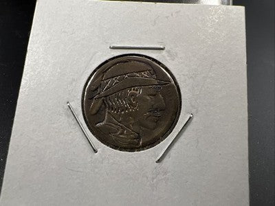 Hobo Buffalo Nickel Coin Modern Carving SKU#N