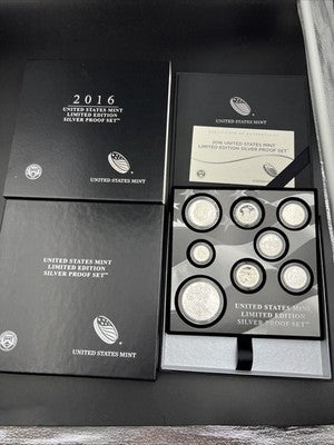 2016 Limited Edition US Silver Proof Set Complete w/ Box COA SK#b
