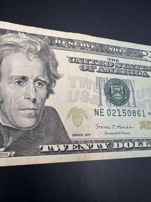 2017 Star * $20 FRN Federal Reserve Note VF Very Fine Circ #861
