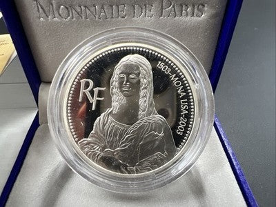 2003 France Silver Proof 1.5 Euro Mona Lisa Commemorative