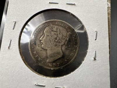 1894 Newfoundland Canada 20c Twenty Cents Silver Coin CH AG About Good / G