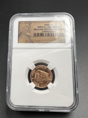2009 1c Lincoln Birth & Childhood Commemorative Cent Coin MS66 NGC #032