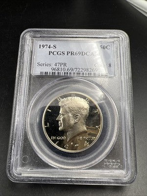 1974 S Kennedy Half Dollar Coin PCGS PR69 DCAM #269 Gem Proof Certified