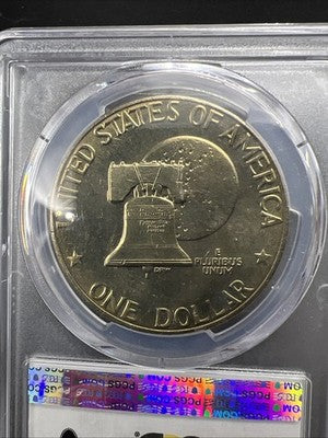 1976 P Type 2 $1 Ike Eisenhower Clad Copper Nickel Dollar Coin PCGS MS63 #419