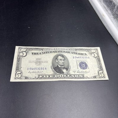 1953 A $5 Five Dollar Blue Seal Silver Certificate #150 XF EF Extra Fine Circ