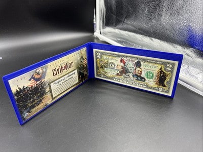 US Civil War Colorized Enhanced 2017 A 2 Two Dollar Federal Reserve Note Unc #34