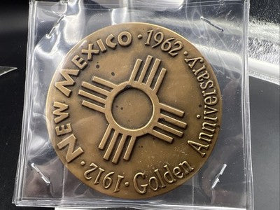 1962 50th Anniversary of New Mexico Large Bronze Medal Medallic Art Co