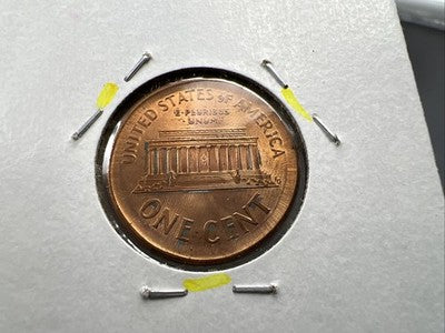 Large Centered Broadstrike 2000 P 1c Lincoln Memorial Cent Gem BU RB