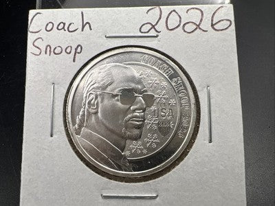 2026 1/2 Oz Silver Coach Snoop US Olympics Coin Uncirculated
