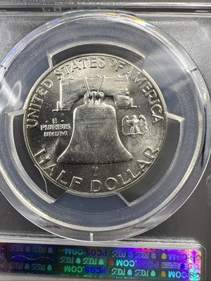1958 P 50c Franklin Silver Half Dollar Coin PCGS MS64 CH BU Certified #89