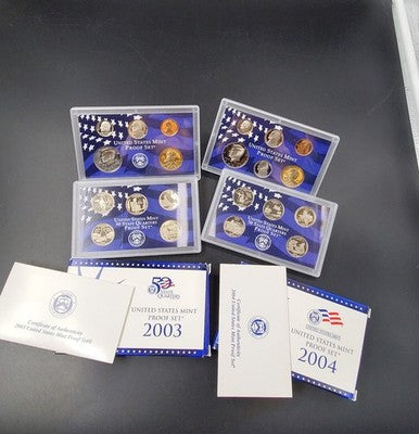 1999 - 2009 U.S. Mint Proof Set 11 Sets w/ COAs CLAD - Free Ship USA