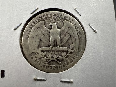 1941 P 25c Washington Silver Quarter Coin AG Circ DDO Double Die Obverse SK#a
