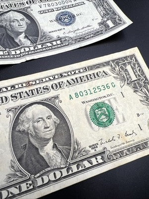 $1 One Dollar Bill Collectors Lot 1935 1957 1963 1969 1988 Circulated Conditions