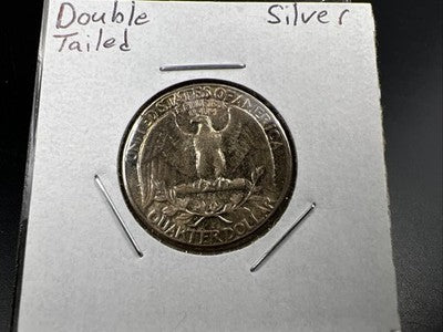 Magic Flipping Coin Double Sided Tails 90% Silver Quarter Coin XF / AU Circ