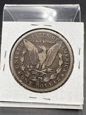 1891 CC $1 Morgan Silver Eagle Dollar Coin Carson City VG / Fine Details Rim Nic