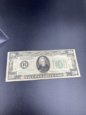 1934 $20 FRN Federal Reserve Note New York City District VG Very Good Circ