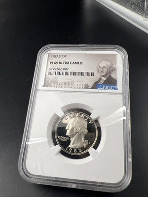 1983 S 25c Washington Proof Copper Nickel Clad Quarter Coin NGC PF69 UCAM #007